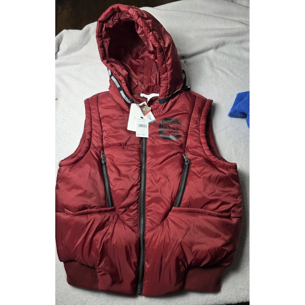 WEAR Erin Andrews South Carolina Gamecocks Puffer Vest Womens S NWT Hooded